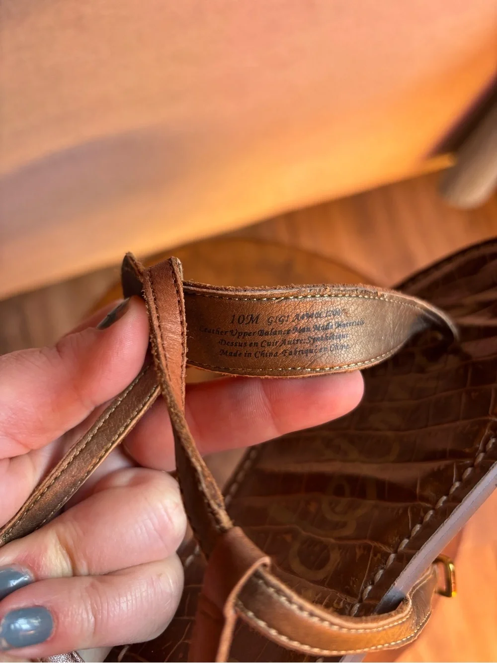 ✨SALE✨Sam Edelman / Gigi Thong Sandal - Brown Leather Sandals - Picture 8 of 12